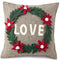 Handmade Pillow Hand Felted Wool - LOVE Wreath Gray - 20" Arcadia Home